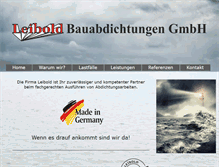 Tablet Screenshot of leibold-bauabdichtungen.de